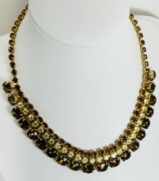 VINTAGE MULTI COLOR RHINESTONE CHOKER OR NECKLACE