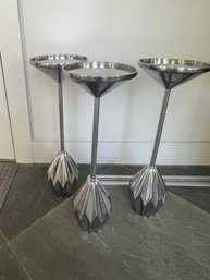 1st Set Of 3 West Elm Faceted Drink Tables