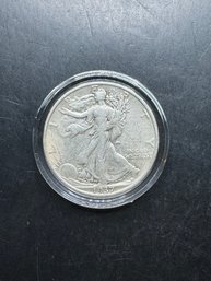 1937-S Walking Liberty Silver Half Dollar