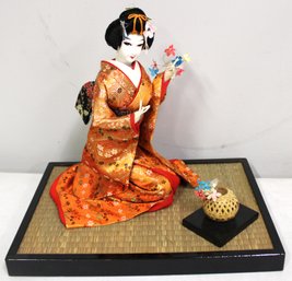 Vintage Nishi Geisha Doll On Stand