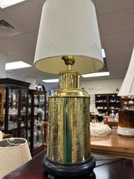 Brass Lamp With Footed Base