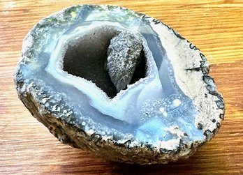 Vintage Natural Blue Agate Cluster Geode/crystal