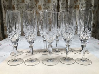 Lot Of  Eleven (11) GORHAM CRYSTAL Champagne Flutes - Very Nice Pieces - They Look Unused - Very Nice Group !