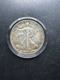 1942-D Walking Liberty Silver Half Dollar