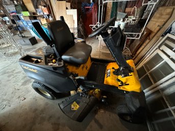 A CUB CADET RIDE ON LAWN MOWER