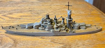 Wooden Model Of The Battleship USS California Made In 1939