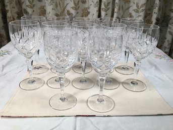 Lot Of  Twelve (12) GORHAM CRYSTAL Water Or Wine Stems - Very Nice Pieces - They Look Unused - Nice Group !