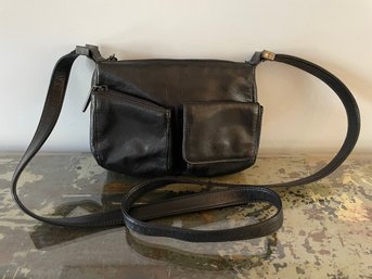 DKNY Supple Black Leather Cross Body Bag