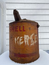 Vintage SHELL Tin Gas Can