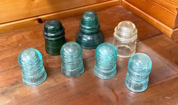 Set Of Vintage Glass Insulators