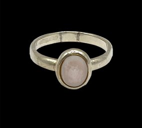 Vintage Sterling Silver Pink Opal Ring, Size 7.75