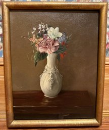 Vintage Still Life Flowers Oil Painting