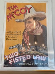 Tim McCoy Two Fisted Law John Wayne Movie Poster