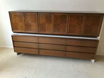 Large Modern Two Part Stacking Dresser / Credenza