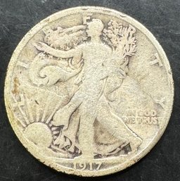 1917 Walking Liberty Silver Half Dollar