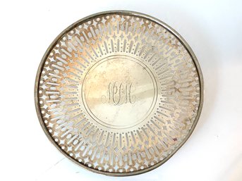 Sterling Engraved Tray With Cut Out Motif (LOC: F2)