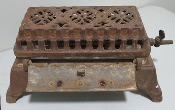 Victorian Era Cast Iron Enterprise Model L&L New York 3 Burner Jeweled Gas Hot Plate/Heater - Complete