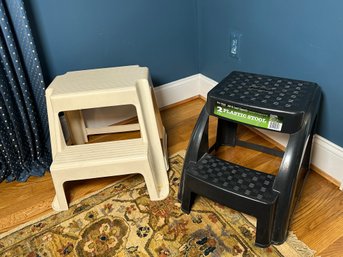 A Pair Of Two Step Plastic Step Stools