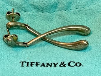 Tiffany & Co Elsa Peretti Sterling Silver Teardrop Earrings