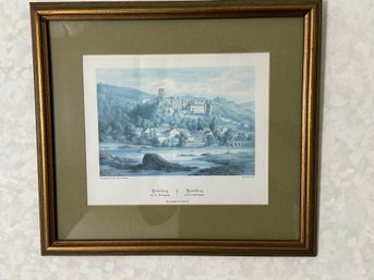 Print Of Heidelberg Castle In Frame