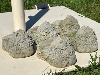 A Set Of 5 Large Cast Stone Planter Feet