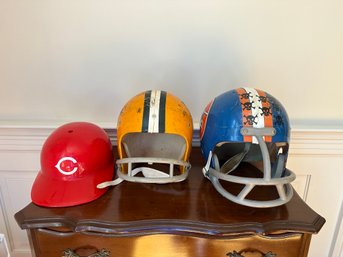 Group Of Sports Helmets