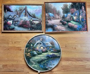 Lot Of 3 Thomas Kinkade Puzzles