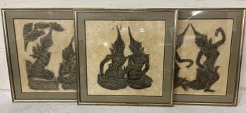 Three Framed Tibetan Rubbings