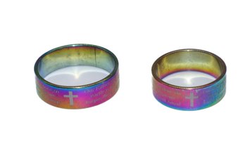 His & Hers 'Our Father In Heaven' Wedding Rings