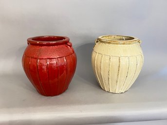 Pair Of Ceramic Planters