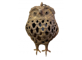 Large Cast Iron Decorative Owl