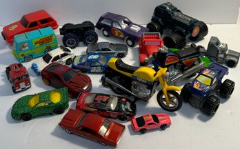 Lot Of Toy Cars, Trucks, & Motorcycles