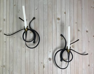 Very Cool Wrought Iron Candle Wall Sconces