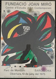 Striking JOAN MIRO Framed Poster - 1975