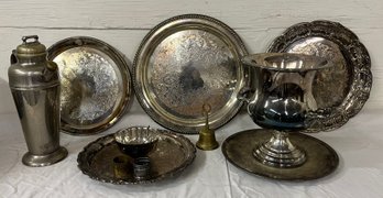 Silver Plate And Brass Table Accessories