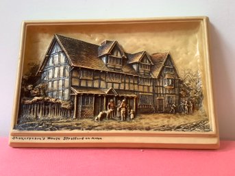 Dimensional Plaster Sculpted Art Of Shakespeare's House Stratford On Avon