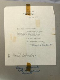 Authentic / Genuine ELEANOR ROOSEVELT Autograph / Signature On Her Stationary Dated - May 4th 1949 - Wow !