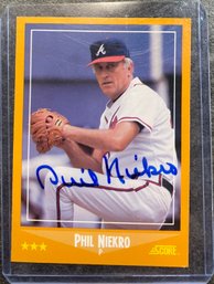 Phil Niekro Autographed Baseball Card