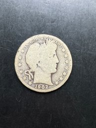 1902-O Barber Silver Half Dollar