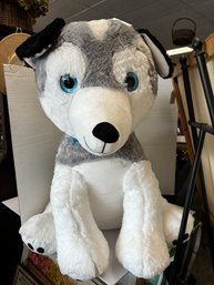 A LARGE Dose Of Adorableness!!! A Giant Stuffed Husky!  31' Tall!          RC/BC 4