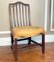 A Vintage Mahogany Chippendale Spindle Back Side Chair