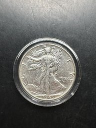 1945 Walking Liberty Silver Half Dollar