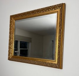Gold Beveled Mirror With Exquisite Detailing