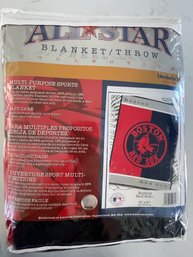 NEW IN ORIGINAL PACKAGE- BIEDERLACK All Star Blanket/Throw BOSTON RED SOX