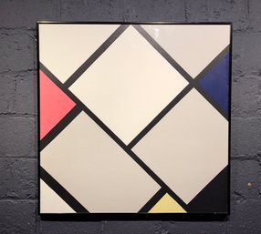 Vintage Piet Mondrian Lithograph Poster Tableau No IV Lozenge