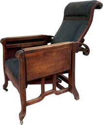 A Late 19th Century Drop Side Chair With Footrest By George Hunzinger