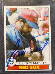 Luis Tiant Autographed Baseball Card