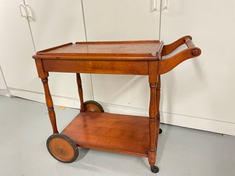 Vintage Wooden Tea Cart .