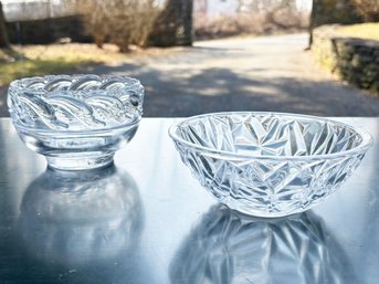 A Pairing Of Vintage Crystal Nut Bowls - Tiffany And More