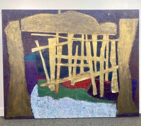 Large Mixed Media Painting Signed Englander 1983